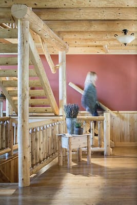 Interior wooden staircase