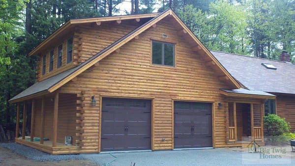 The exterior of the garage on the Pritchard home.
