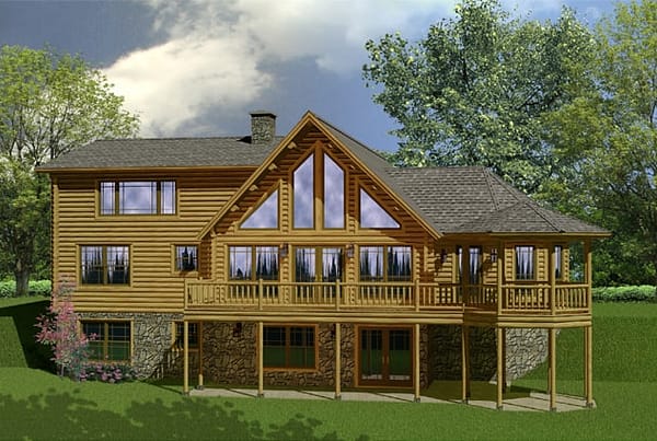 Rendering of the Chateau log home.