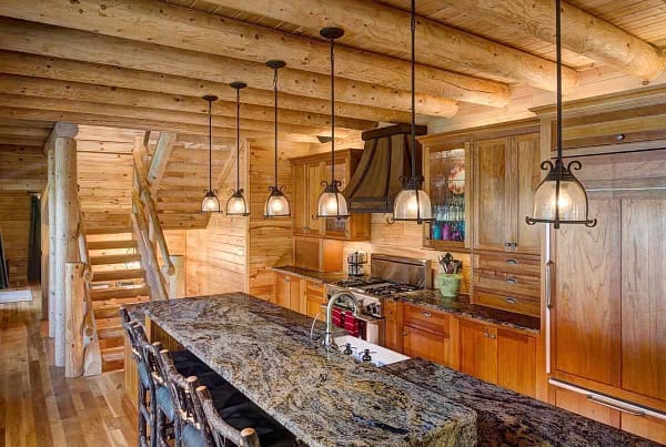 Big Twig Homes luxury log home kitchens